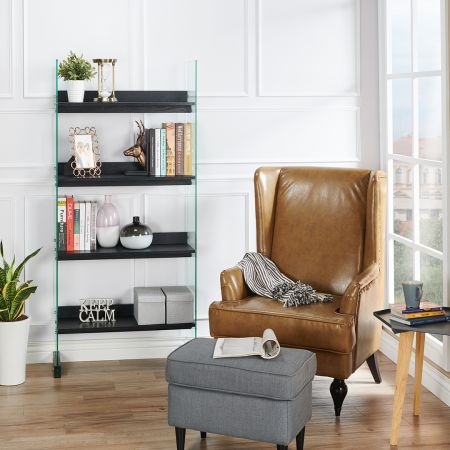 Leabhrán gloine gan phainéal cúil.